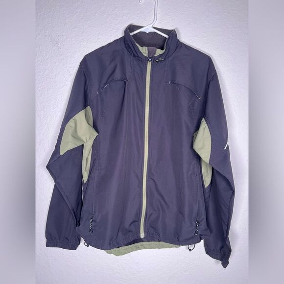 Brooks Men's Charcoal and Olive Windbreaker - Picture 1 of 14